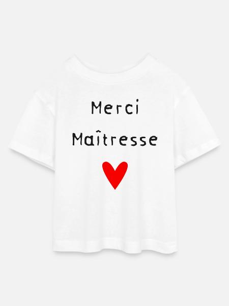 DANKE HERRIN - Teen Cropped Jersey T-Shirt - Weiß