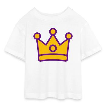 Krone! - Teen Cropped Jersey T-Shirt - Weiß - Vorne - AI Model Teenager Male dark (155cm)