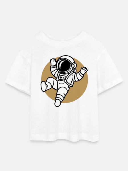 Saltonaut - Teen Cropped Jersey T-Shirt - Weiß