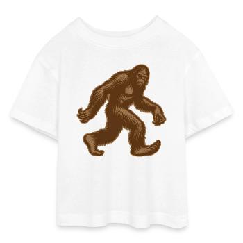 Sasquatch Bigfoot-Wandern - Teen Cropped Jersey T-Shirt - Weiß - Vorne - AI Model Teenager Male dark (155cm)