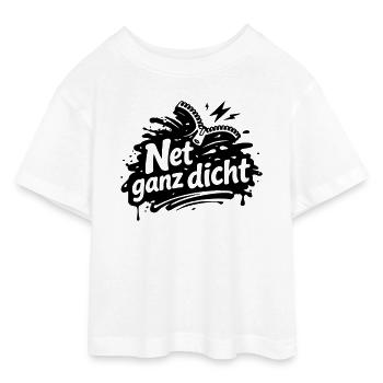Net very tight - Teen Cropped Jersey T-Shirt - white - Front - AI Model Teenager Male dark (155cm)