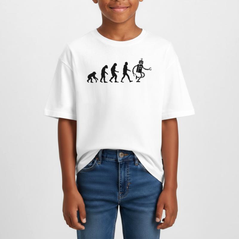 evolution robot Teen Cropped Jersey T-Shirt