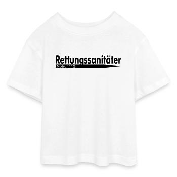 Paramedic Emergency Call 112 - Teen Cropped Jersey T-Shirt - white - Front - AI Model Teenager Male dark (155cm)