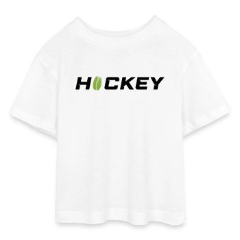 Hockey - Teen Cropped Jersey T-Shirt - Weiß - Vorne - AI Model Teenager Male dark (155cm)