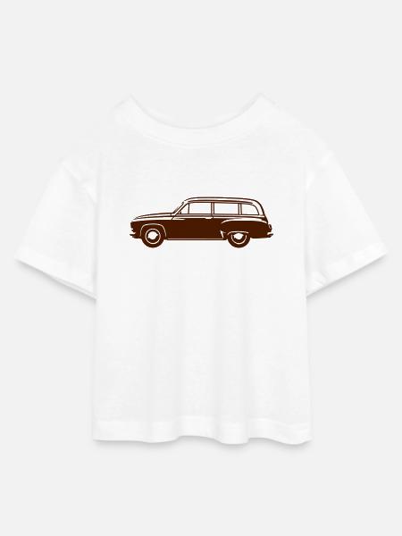 Wartburg Kombi - Teen Cropped Jersey T-Shirt - Weiß
