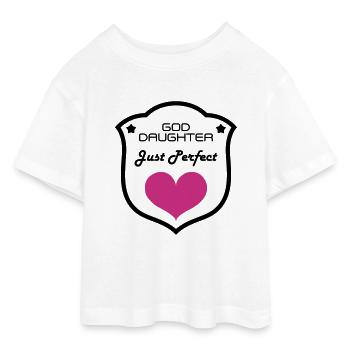 Parrain / Marraine / Filleule / Filleul - T-shirt Crop Top en jersey Ado - blanc - Devant - AI Model Teenager Male dark (155cm)