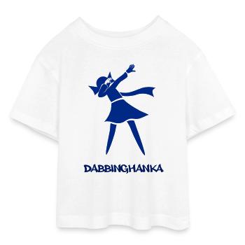 DABBING HANKA - Teen Cropped Jersey T-Shirt - white - Front - AI Model Teenager Male dark (155cm)