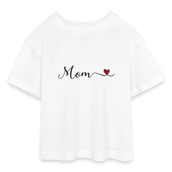 Maman - T-shirt Crop Top en jersey Ado - blanc - Devant - AI Model Teenager Male dark (155cm)
