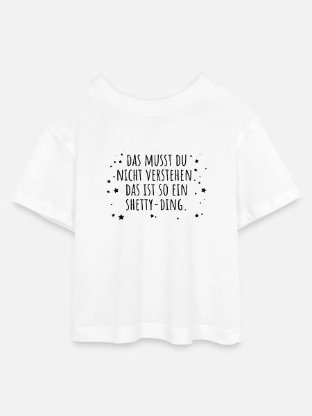 Shetty-Ding - Teen Cropped Jersey T-Shirt - Weiß
