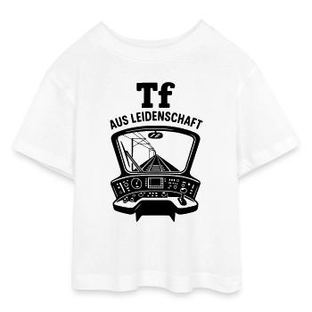 Triebfahrzeugführer Leidenschaft Lokführer - Teen Cropped Jersey T-Shirt - Weiß - Vorne - AI Model Teenager Male dark (155cm)