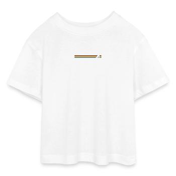 Awaiting design file - Teen Cropped Jersey T-Shirt - white - Front - AI Model Teenager Male dark (155cm)