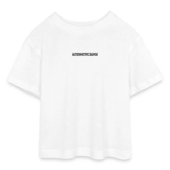 Alternative Dance - Teen Cropped Jersey T-Shirt - Weiß - Vorne - AI Model Teenager Male dark (155cm)