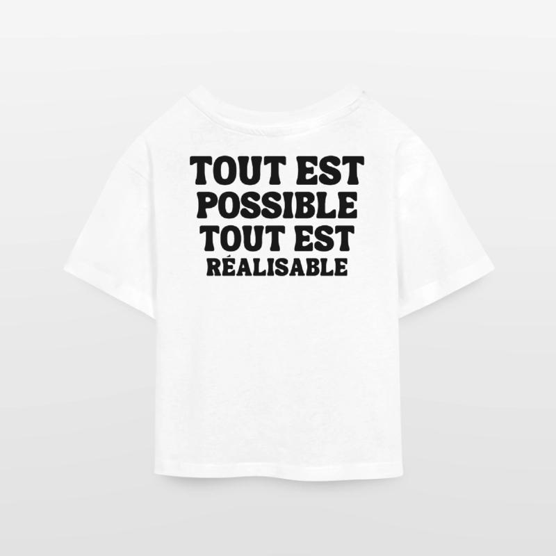 everything is possible, everything is achievable Teen Cropped Jersey T-Shirt