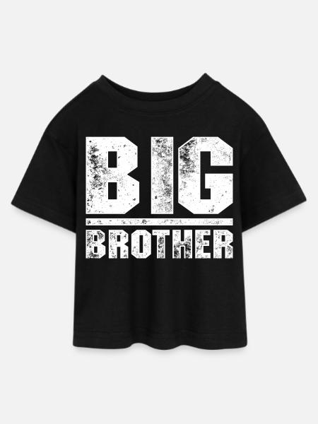 Orwellian Surveillance Bold - Teen Cropped Jersey T-Shirt - black