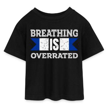 Breathing is Overrated - Teen Cropped Jersey T-Shirt - black - Front - AI Model Teenager Female light (150cm)