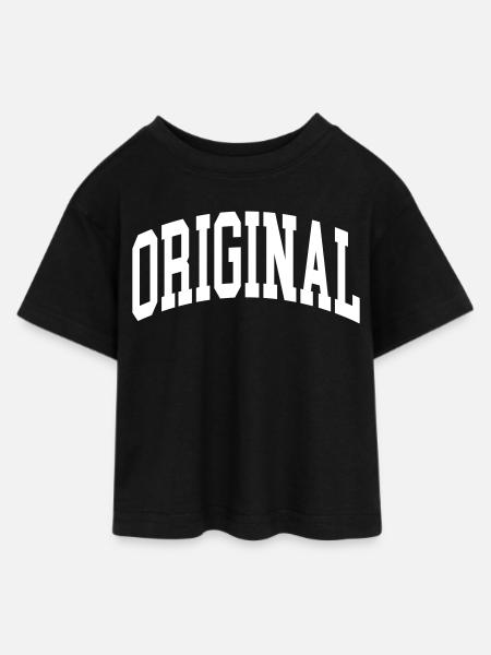 Original - Teen Cropped Jersey T-Shirt - Schwarz