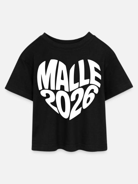 Malle 2026 - Teen Cropped Jersey T-Shirt - Schwarz