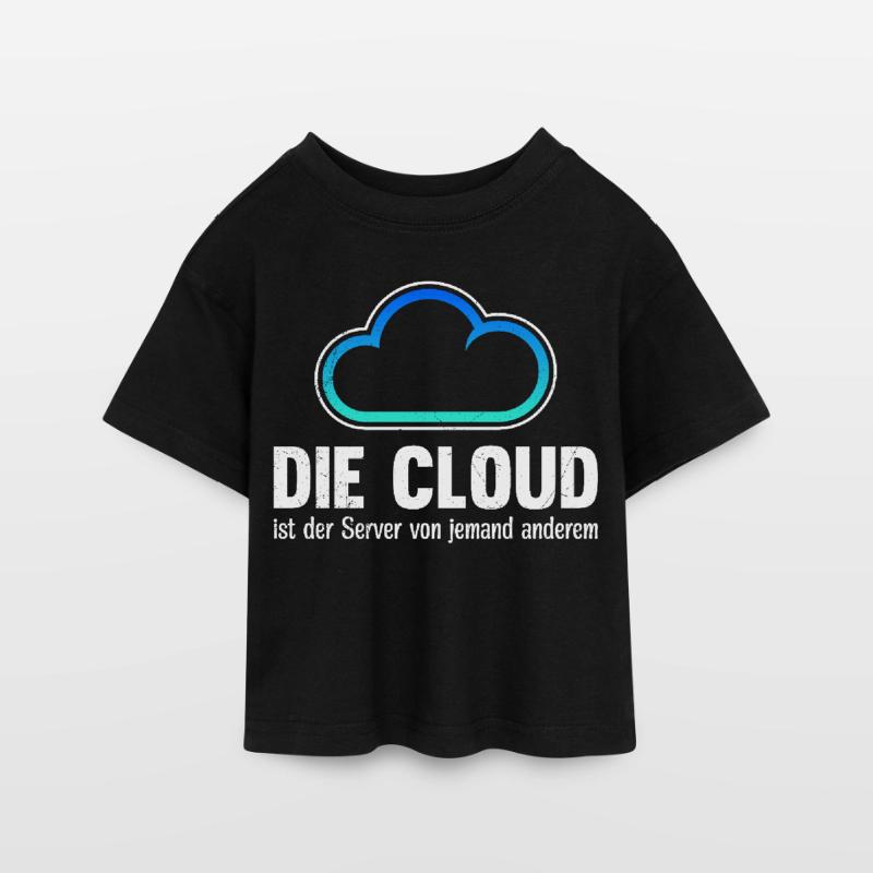 Coder THE CLOUD IS SOMEONE ELSE'S SERVER Teen Cropped Jersey T-Shirt
