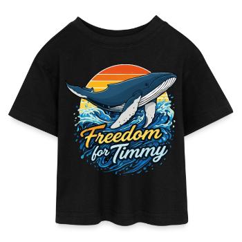 Freedom for Timmy - Sundowner - Teen Cropped Jersey T-Shirt - black - Front - AI Model Teenager Female light (150cm)
