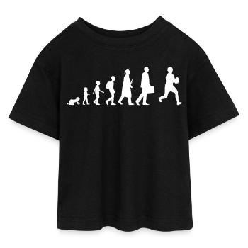 Evolution of rugby - Teen Cropped Jersey T-Shirt - black - Front - AI Model Teenager Female light (150cm)