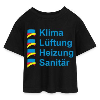 Klima Lüftung Heizung Sanitär - Teen Cropped Jersey T-Shirt - Schwarz - Vorne - AI Model Teenager Female light (150cm)