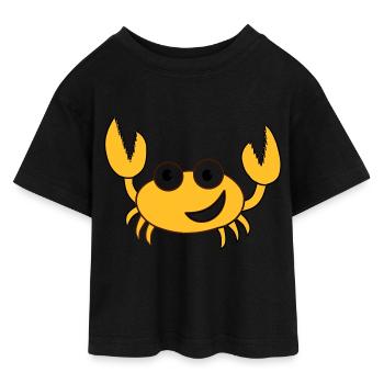 Krebs - Teen Cropped Jersey T-Shirt - Schwarz - Vorne - AI Model Teenager Female light (150cm)