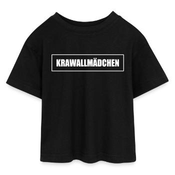 Krawallmädchen Chaos Frauen Böse Mädchen JGA Girls - Teen Cropped Jersey T-Shirt - Schwarz - Vorne - AI Model Teenager Female light (150cm)