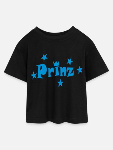 Prinz - Teen Cropped Jersey T-Shirt - Schwarz