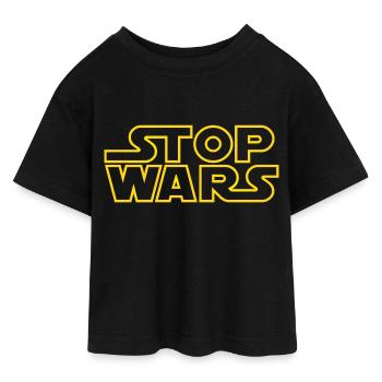 arrêter les guerres starlight contour - T-shirt Crop Top en jersey Ado - noir - Devant - AI Model Teenager Female light (150cm)