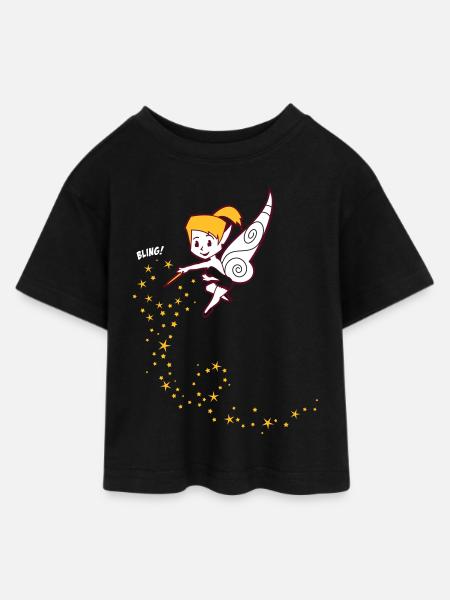 Fee "Bling!" - T-shirt Crop Top en jersey Ado - noir