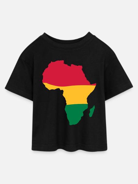afrika - Teen Cropped Jersey T-Shirt - Schwarz