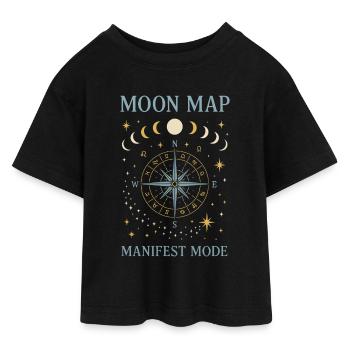 Spirituelles Sonntagsritual Selbstfürsorge - Teen Cropped Jersey T-Shirt - Schwarz - Vorne - AI Model Teenager Female light (150cm)