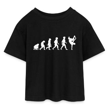 Evolution Breakdance Breaking Breakdancing Hip-Hop - Teen Cropped Jersey T-Shirt - Schwarz - Vorne - AI Model Teenager Female light (150cm)
