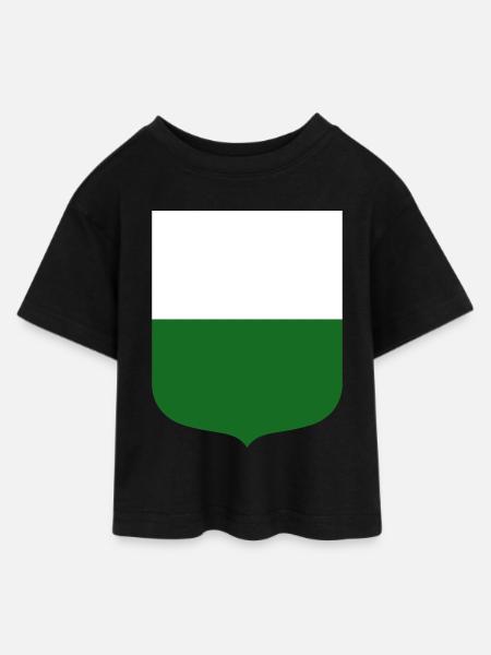 Sachsen - Teen Cropped Jersey T-Shirt - Schwarz