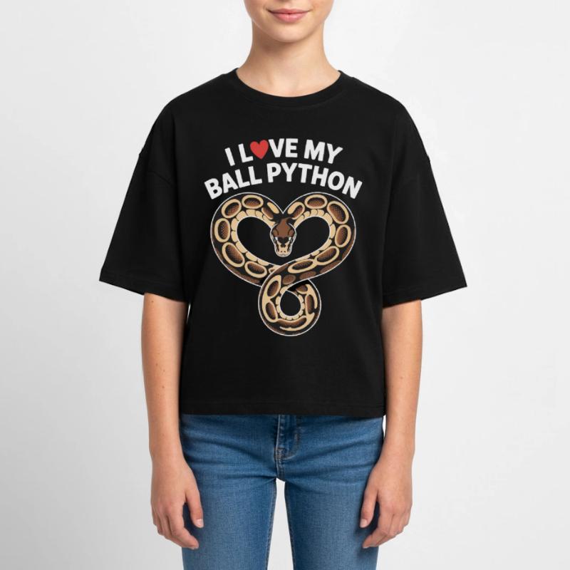 J’adore mon python royal ! Roi python T-shirt Crop Top en jersey Ado
