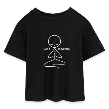 meditation - Teen Cropped Jersey T-Shirt - black - Front - AI Model Teenager Female light (150cm)