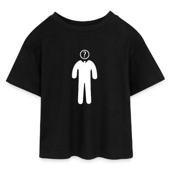 Question mark - Teen Cropped Jersey T-Shirt - black - Front - AI Model Teenager Female light (150cm)