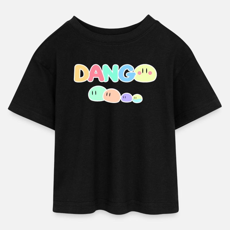 Dango Pastel Pop Illustration - T-shirt Crop Top en jersey Ado - noir