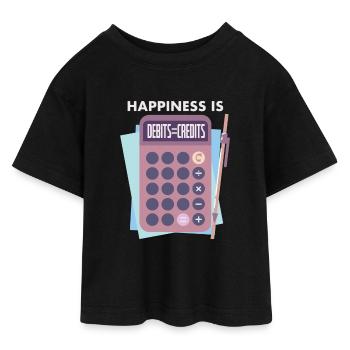Buchhalter - Teen Cropped Jersey T-Shirt - Schwarz - Vorne - AI Model Teenager Female light (150cm)
