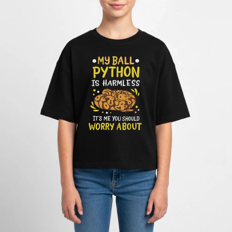 Boule Python T-shirt Crop Top en jersey Ado