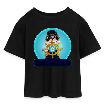 Cadeaux personnalisés - Prénom - Voile - T-shirt Crop Top en jersey Ado - noir - Devant - AI Model Teenager Female light (150cm)