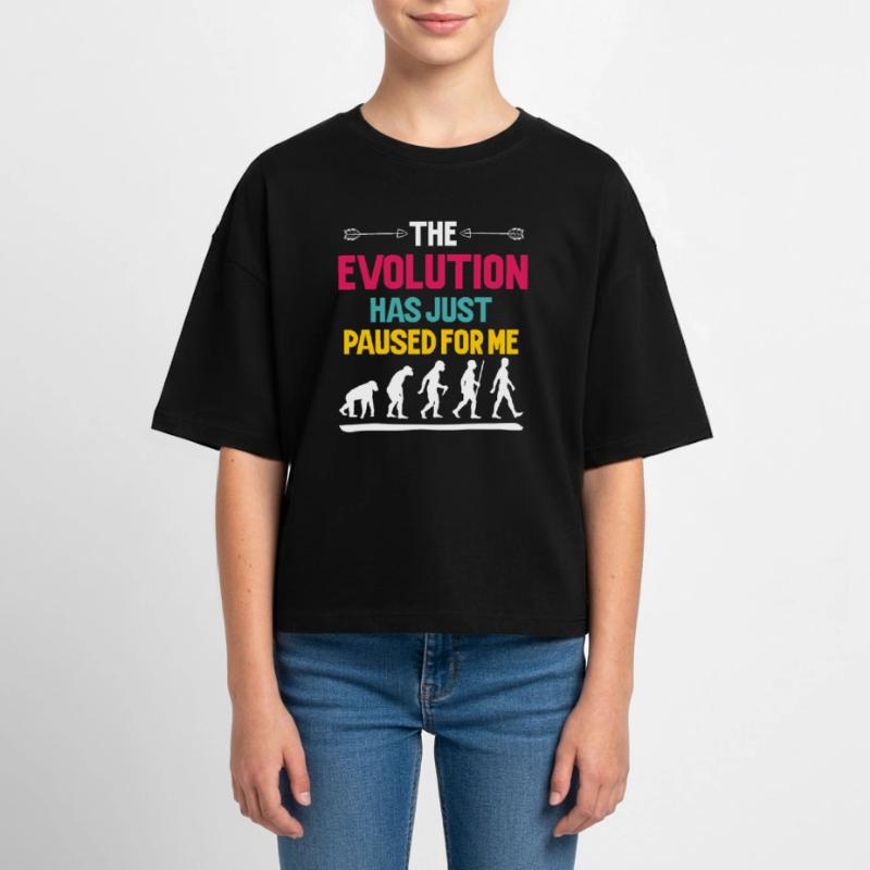 L'évolution s'est simplement arrêtée pour moi T-shirt Crop Top en jersey Ado