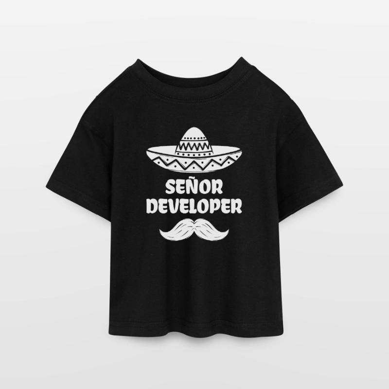 Developer Statement Code Computer Science Geek Scripting Teen Cropped Jersey T-Shirt