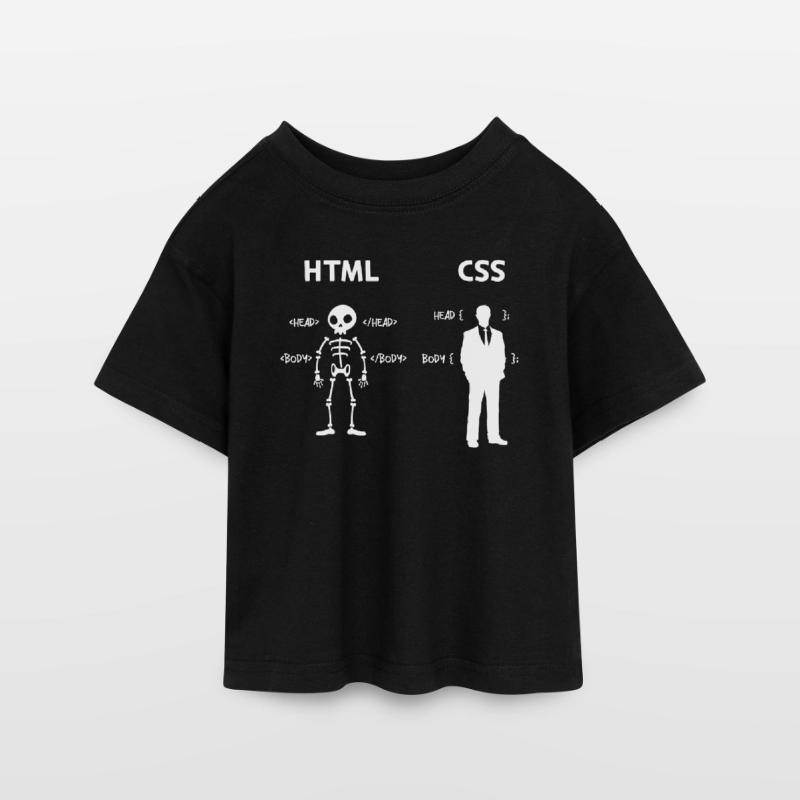 Code Css C++ Php Java Developer Code Scripting Teen Cropped Jersey T-Shirt