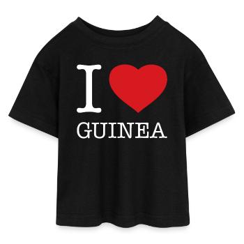 J’ADORE LA GUINÉE - T-shirt Crop Top en jersey Ado - noir - Devant - AI Model Teenager Female light (150cm)