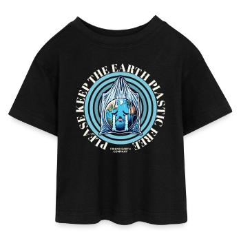 Globe pleureur - T-shirt Crop Top en jersey Ado - noir - Devant - AI Model Teenager Female light (150cm)