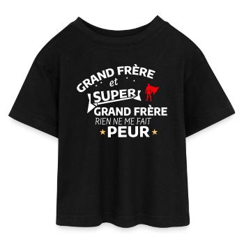 Super Big Brother Heroic Paraphrasing - Teen Cropped Jersey T-Shirt - black - Front - AI Model Teenager Female light (150cm)
