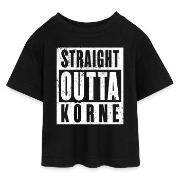 Körne, Ruhrgebiet, Ruhrpott, Dortmund Körne - Teen Cropped Jersey T-Shirt - Schwarz - Vorne - AI Model Teenager Female light (150cm)