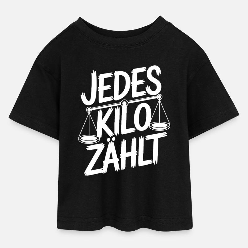 Chaque kilo compte - T-shirt Crop Top en jersey Ado - noir