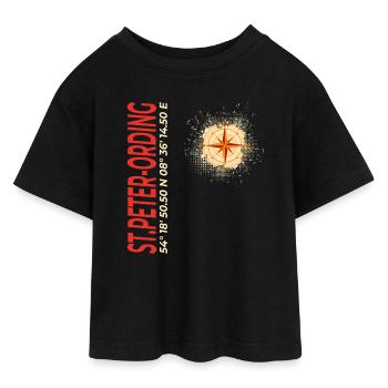St. Peter-Ording - Teen Cropped Jersey T-Shirt - Schwarz - Vorne - AI Model Teenager Female light (150cm)